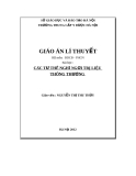 Giáo án lý thuyết: các tư thế nghỉ ngơi trị liệu thông thường