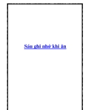 Sáu ghi nhớ khi ăn