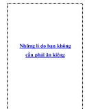 Những lí do bạn không cần phải ăn kiêng