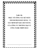 Luận văn THỰC TẾ CÔNG TÁC KẾ TOÁN THÀNH PHẨM BÁN HÀNG VÀ XÁC ĐỊNH KẾT QUẢ BÁN HÀNG CỦA CÔNG TY THƯƠNG MẠI VÀ CÔNG NGHỆ THIÊN HÀO