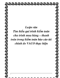 Luận văn tốt nghiệp:  Tìm hiểu qui trình kiểm toán chu trình mua hàng – thanh toán trong kiểm toán báo cáo tài chính do VACO thực hiện