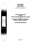 National standdards for the volatile erganic compuond content of Canadian aommercial/Industrial surface coating products - automotive refinishing