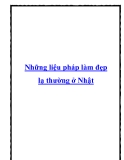 Những liệu pháp làm đẹp lạ thường ở Nhật