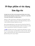 10 thực phẩm có tác dụng làm đẹp tóc