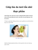 Giúp làn da tươi tắn nhờ thực phẩm