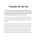 Vitamin tốt cho tóc