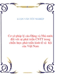 LUẬN VĂN: Cơ sở pháp lý của Đảng và Nhà nước đối với sự phát triển CNTT trong chiến lược phát triển kinh tế xã hội của Việt Nam