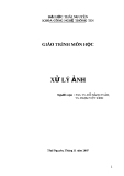 Giáo trình xử lý ảnh - ĐH Thái Nguyên