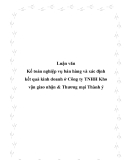 Luận văn Kế toán nghiệp vụ bán hàng và xác định kết quả kinh doanh ở Công ty TNHH Kho vận giao nhận & Thương mại Thành ý