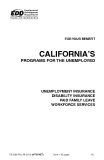 CALIFORNIA’S PROGRAMS FOR THE UNEMPLOYED