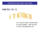 PHÂN TÍCH THIẾT KẾ HỆ THỐNG THÔNG TIN - CHƯƠNG 1: TỔNG QUAN VỀ HỆ THỐNG THÔNG TIN