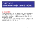 PHÂN TÍCH THIẾT KẾ HỆ THỐNG THÔNG TIN - CHƯƠNG 3 MÔ HÌNH NGHIỆP VỤ HỆ THỐNG