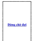 Đừng chờ đợi