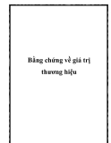 Bằng chứng về giá trị thương hiệu