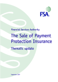 The Sale of Payment Protection Insurance