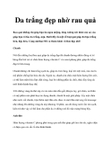 Da trắng đẹp nhờ rau quả