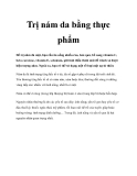 Trị nám da bằng thực phẩm