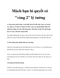 Mách bạn bí quyết có "vòng 2" lý tưởng