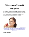 Chị em rạng rỡ hơn nhờ thực phẩm