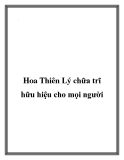 Hoa Thiên Lý chữa trĩ hữu hiệu cho mọi người