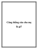 Căng thẳng của cha mẹ là gì?