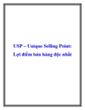 USP – Unique Selling Point: Lợi điểm bán hàng độc nhất