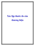 Xác lập thước đo của thương hiệu