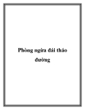 Phòng ngừa đái tháo đường