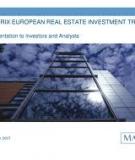 MATRIX EUROPEAN REAL ESTATE INVESTMENT TRUST LIMITED