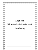 Luận văn Kế toán và các khoản trích theo lương