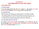 CHƯƠNG 3 HỆ THẦN KINH VÀ CÁC GIÁC QUAN