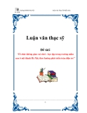 Luận văn:Tổ  chức không gian vui chơi – học tập trong trường mầm  non ở nội thành Hà Nội, theo hướng phát triển toàn diện trẻ 