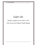  Luận văn: Nghiệp vụ Quản trị tài chính về vốn kinh doanh của Công ty Tuyên Quang