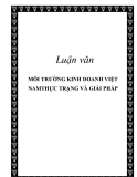  Luận văn: MÔI TRƯỜNG KINH DOANH VIỆT NAM THỰC TRẠNG VÀ GIẢI PHÁP