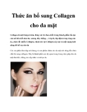 Thức ăn bổ sung Collagen cho da mặt