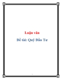 Đề tài: Quỹ Đầu Tư