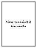 Những vitamin cần thiết trong mùa thu