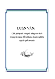 LUẬN VĂN: Giải pháp mở rộng và nâng cao chất lượng tín dụng đối với các doanh nghiệp ngoài quốc doanh