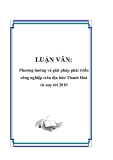 LUẬN VĂN: Phương hướng và giải pháp phát triển công nghiệp trên địa bàn Thanh Hoá từ nay tới 2010