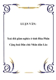 LUẬN VĂN:  Xoá đói giảm nghèo ở tỉnh Hủa Phăn Cộng hoà Dân chủ Nhân dân Lào