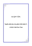 LUẬN VĂN:  Nguồn nhân lực cho phát triển kinh tế xã hội ở tỉnh Kon Tum