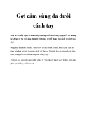 Gợi cảm vùng da dưới cánh tay