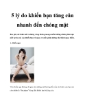 5 lý do khiến bạn tăng cân nhanh đến chóng mặt