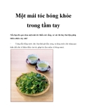 Một mái tóc bóng khỏe trong tầm tay