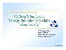 Sử Dụng Năng Lượng Từ Máy Phát Điện Một Chiều Dùng Sức Gió