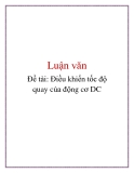 Đề tài: Điều khiển tốc độ quay của động cơ DC