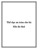 Thể dục an toàn cho bà bầu đa thai