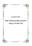 LUẬN VĂN: Thực trạng hoạt động môi giới ở công ty CK Bảo Việt