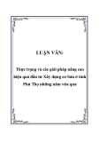 LUẬN VĂN:  Thực trạng và các giải pháp nâng cao hiệu quả đầu tư Xây dựng cơ bản ở tỉnh Phú Thọ những năm vừa qua