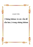 LUẬN VĂN:  Chứng khóan và các vấn đề cần lưu ý trong chứng khóan